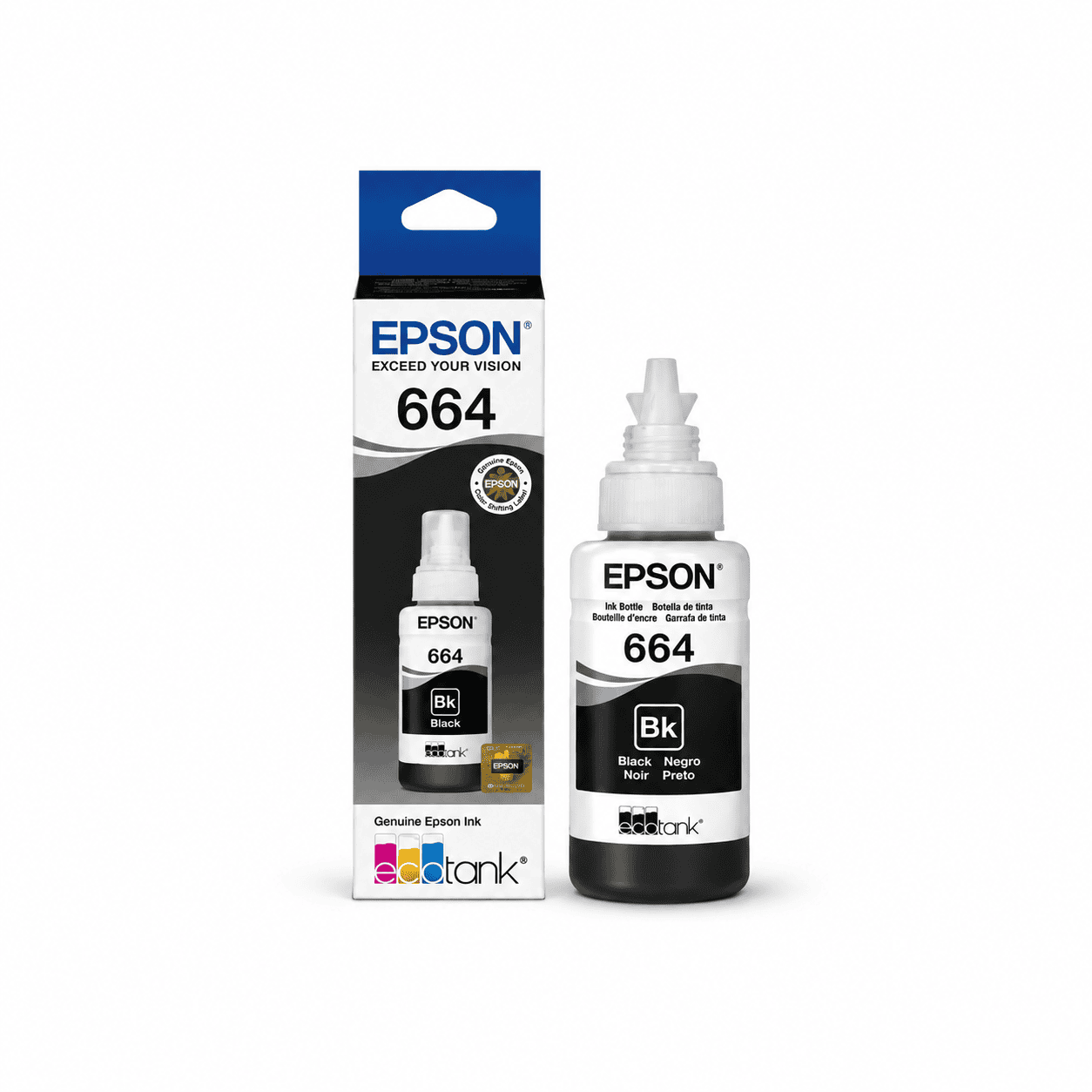Botella de tinta Epson 664 Black original T664120-AL de 70 ml