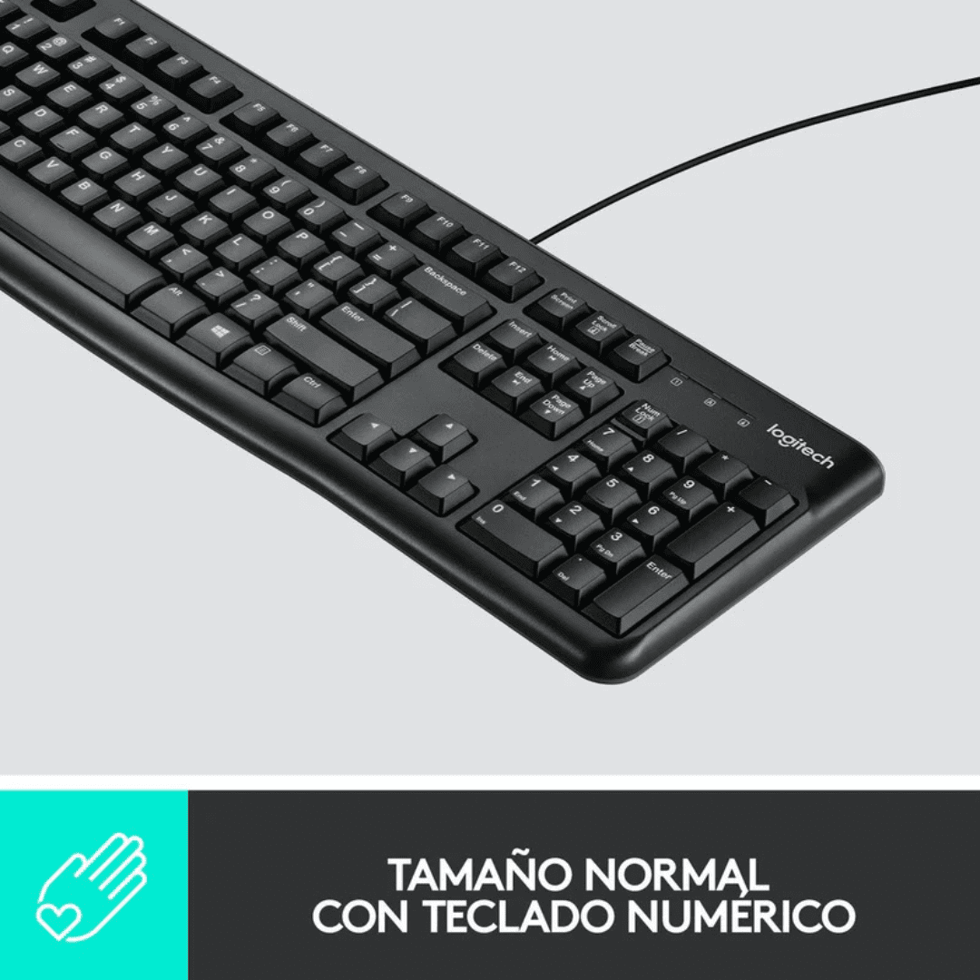 Combo Logitech MK120 Combo teclado y mouse Logitech MK120 USB Plug and Play