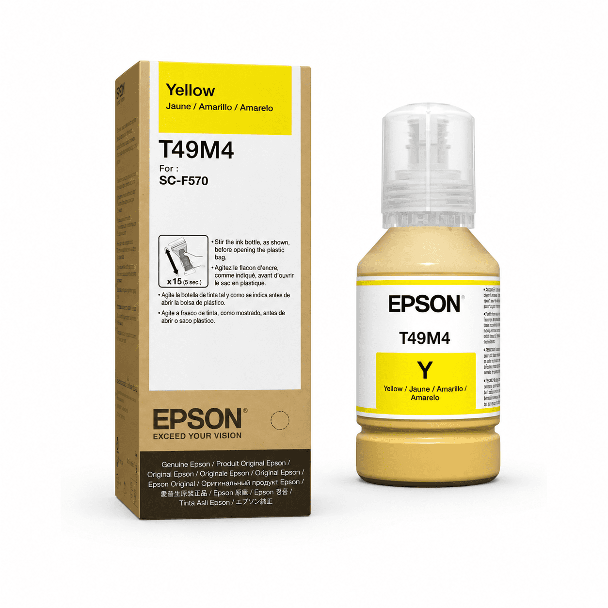 Epson T49M420 Amarillo Original 140 ml Botella de Tinta Epson T49M420 Amarillo Original de 140 ml para impresoras profesionales con colores brillantes y alta precisión