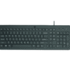 Teclado HP 150 USB con teclas chiclet silenciosas, diseño ergonómico y conexión plug-and-play