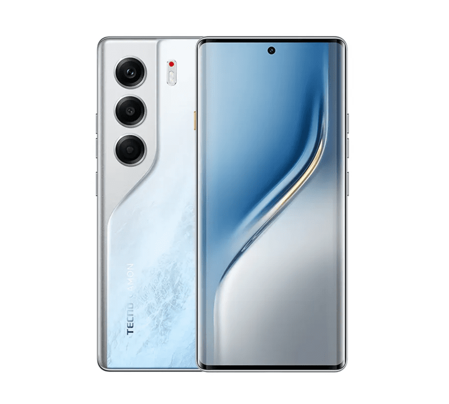 Celular TECNO Camon 40 Pro 256GB Blanco con cámara 50MP Sony y pantalla AMOLED curva