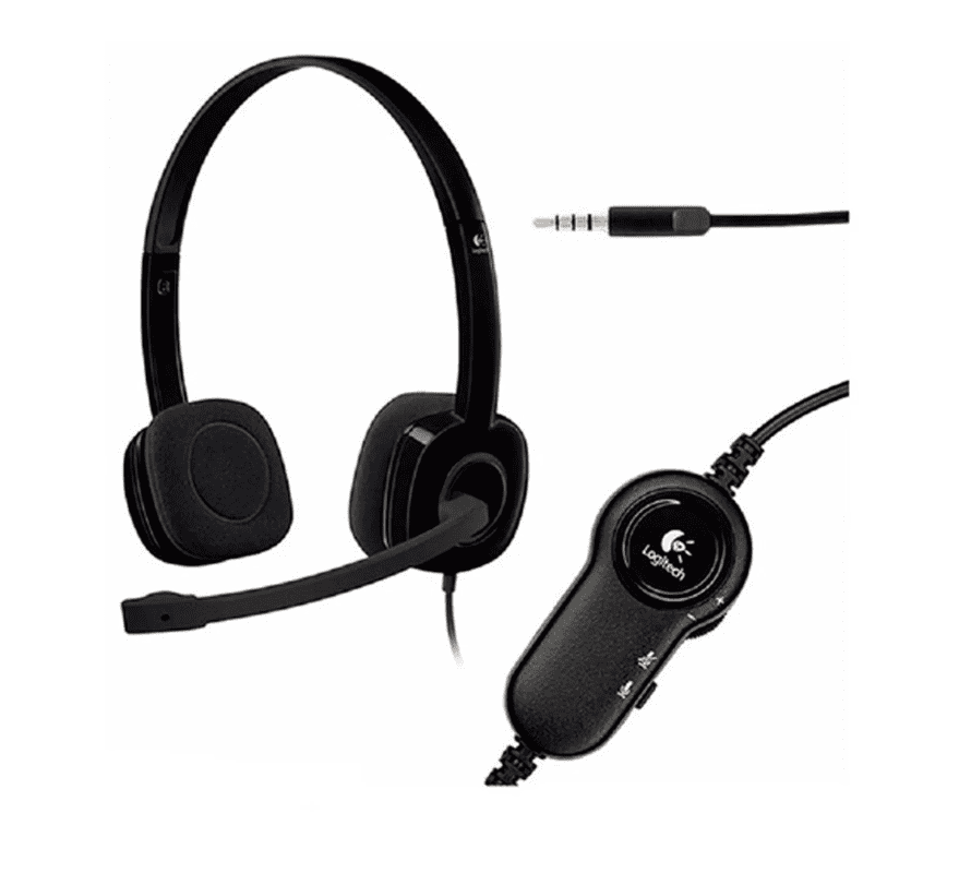 1 Auriculares Logitech H151 con micrófono y cancelación de ruido, conexión 3.5mm