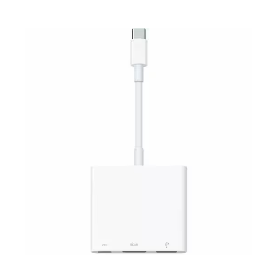 Apple USB-C Digital AV Multiport Adapter con HDMI 4K, USB-C y USB-A en color blanco