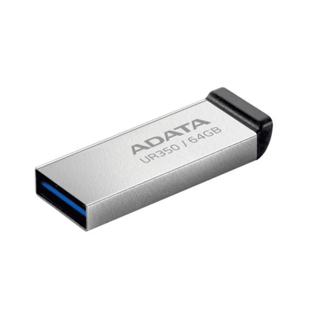 Memoria USB ADATA UR350 64GB (UR350-64G-RSR/BK) – Unidad flash metálica USB 3.2 Gen 1