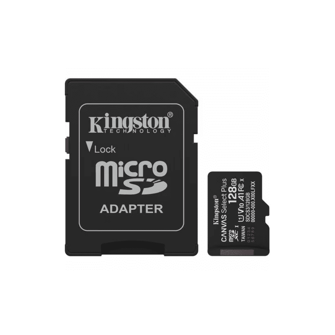 MicroSDXC Kingston Canvas Select Plus 128GB Class 10 UHS-I V10 con 150MB/s de lectura