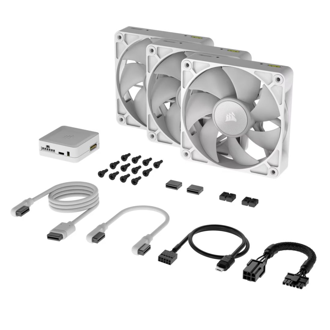 CORSAIR Kit RX120 ARGB Blanco COMPUSERVICES (3)