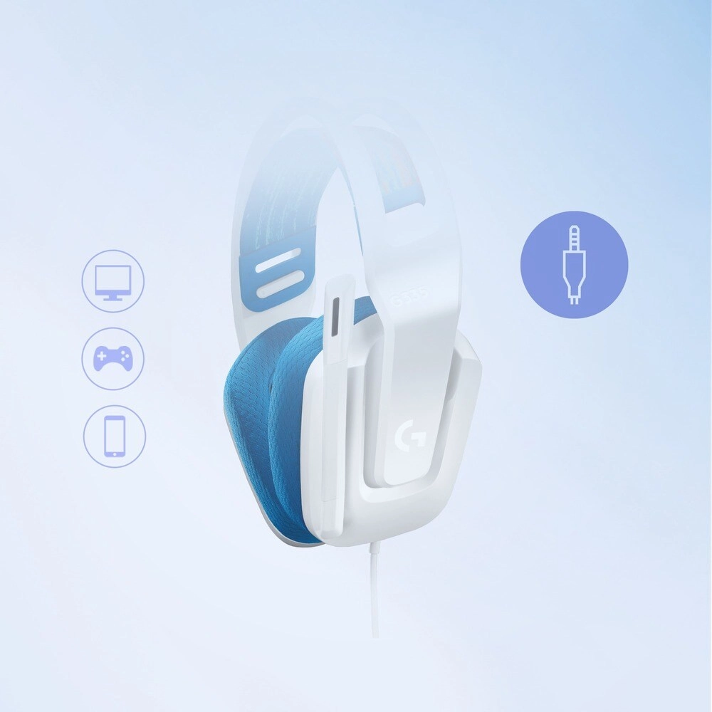 audifonos-gaming-logitech-g335-blanco-cable-ultraligeros-4.webp Logitech G335 Audífonos Gaming con Cable Blanco - Ultraligeros 240g - Imagen 4