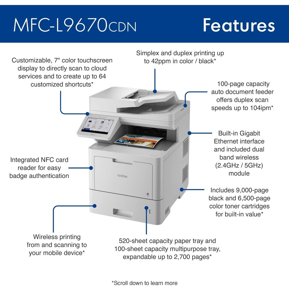 brother-mfc-l9670cdn-impresora-laser-multifuncion-color-5.webp Brother MFC-L9670CDN Impresora Láser Multifunción Color 42 ppm - La potencia profesional que tu empresa necesita - Imagen 5