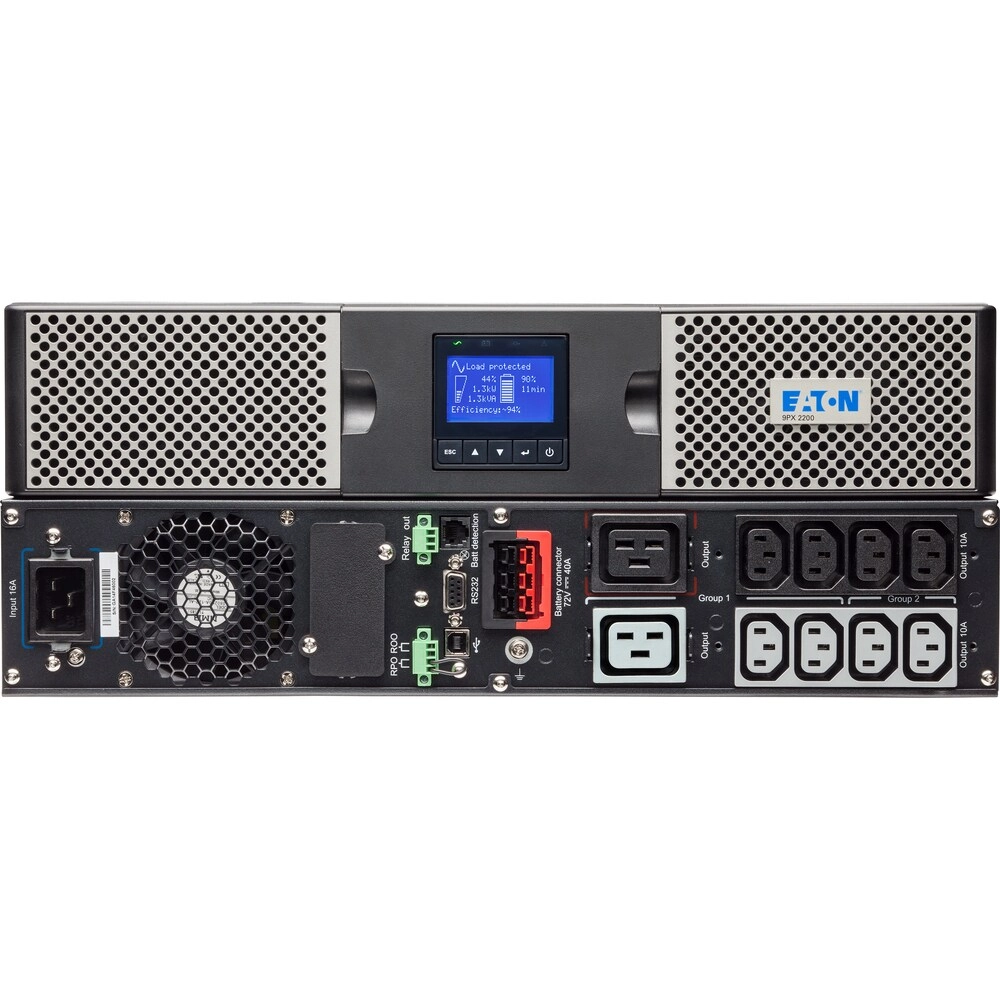 eaton-9px3000rt-ups-3000va-doble-conversion-rack-torre-5.webp Eaton 9PX 3000RT UPS 3000 VA 2700 W Rack/Torre 2U 120V - Protección ininterrumpida para tus sistemas críticos - Imagen 5