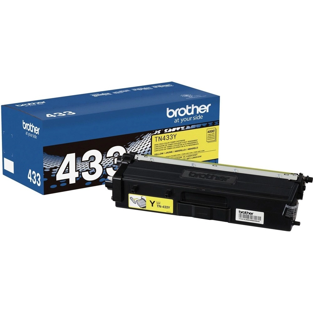 Toner Brother TN433Y Amarillo Alto Rendimiento 4000 Páginas Profesional - Imagen 1