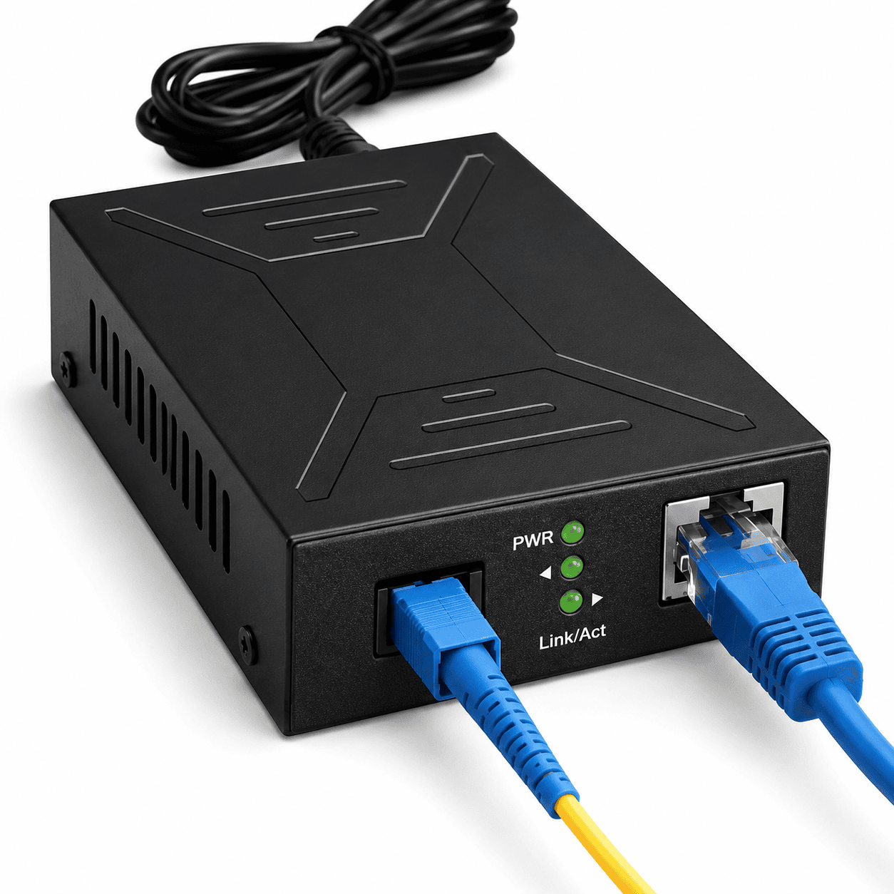 Convertidor de Medios Fibra Óptica 25KM Omega TXE045