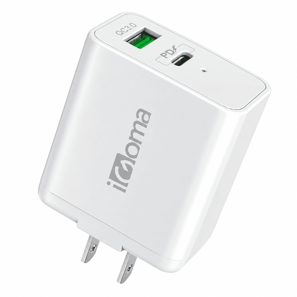 Cargador CH-13 carga rápida USB-C PD y USB-A QC 3.0
