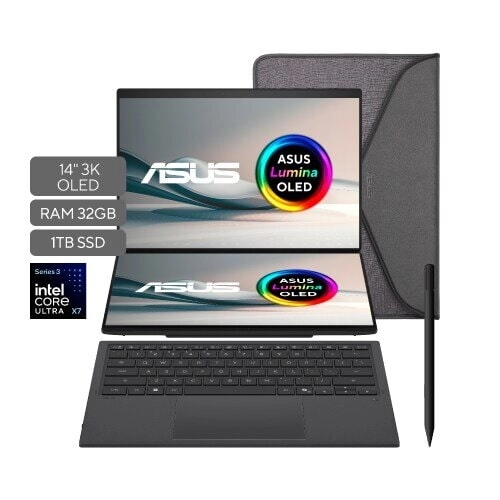 Asus ExpertBook 14" Intel Core Ultra 7 358H 32GB RAM 1TB SSD Windows 11 Home Gris - Tu oficina portátil de alto rendimiento