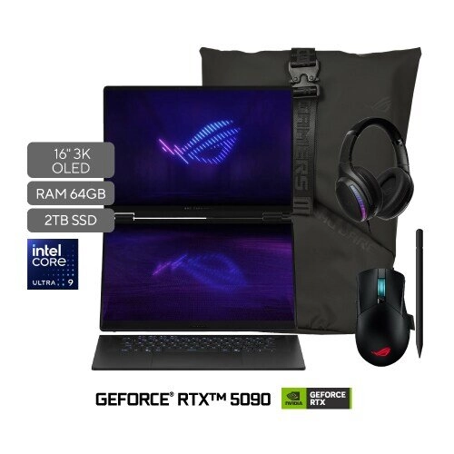 Asus ROG Zephyrus Duo 16 GX651AX 16" Intel Core Ultra 9 64GB 2TB RTX 5090 - La bestia de doble pantalla para creadores y gamers sin límites
