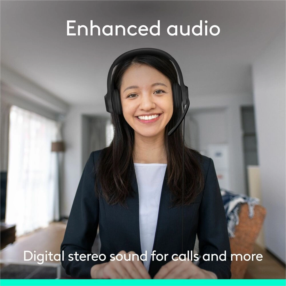 logitech-h390-usb-c-audifonos-microfono-cancelacion-ruido-4.webp Logitech H390 USB-C Midnight Black 197g Estéreo Digital - Audífonos con micrófono para trabajo y reuniones sin complicaciones