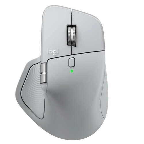 Logitech MX Master 4 Inalámbrico 8000 DPI Bluetooth Gris Pálido - El mouse ergonómico definitivo para productividad