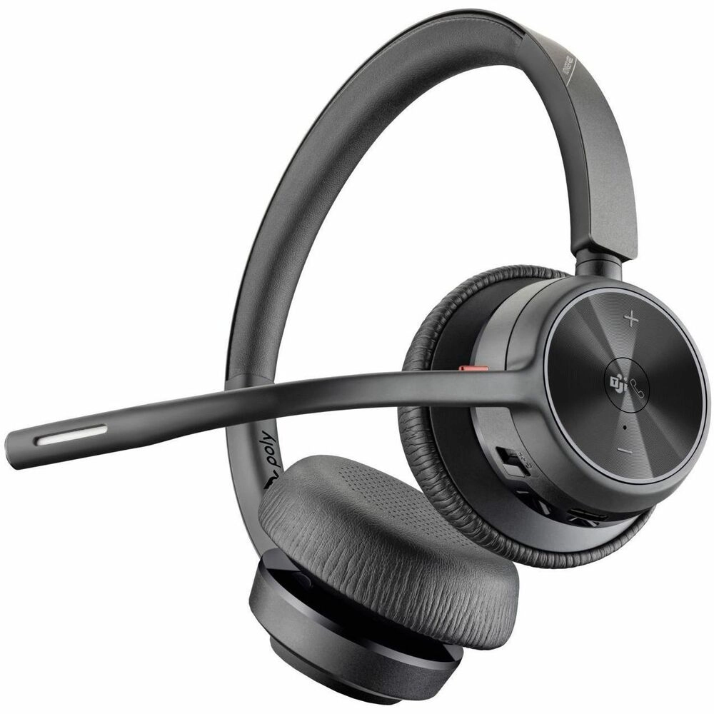 Poly Voyager 4320 Bluetooth 5.1 Binaural USB-A Negro - Auriculares inalámbricos certificados para Microsoft Teams