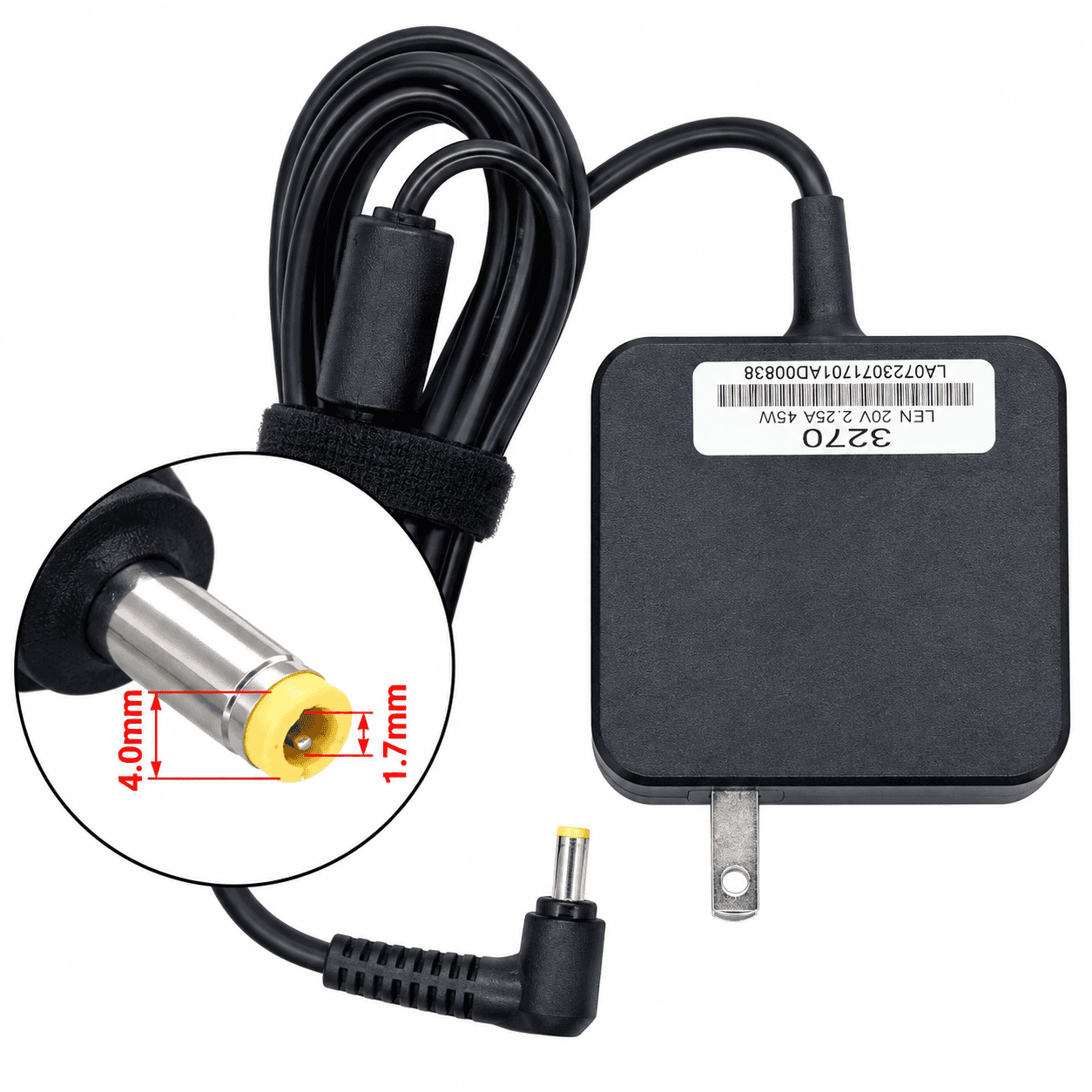 Cargador genérico para portátil Lenovo 100 45W 20V 2.25A punta cuadrada