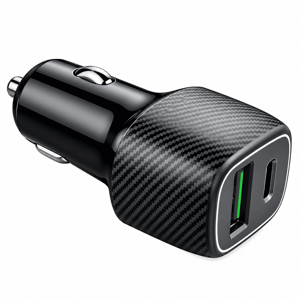 Cargador para Carro CH-17 de 32W con puertos USB-A y USB-C