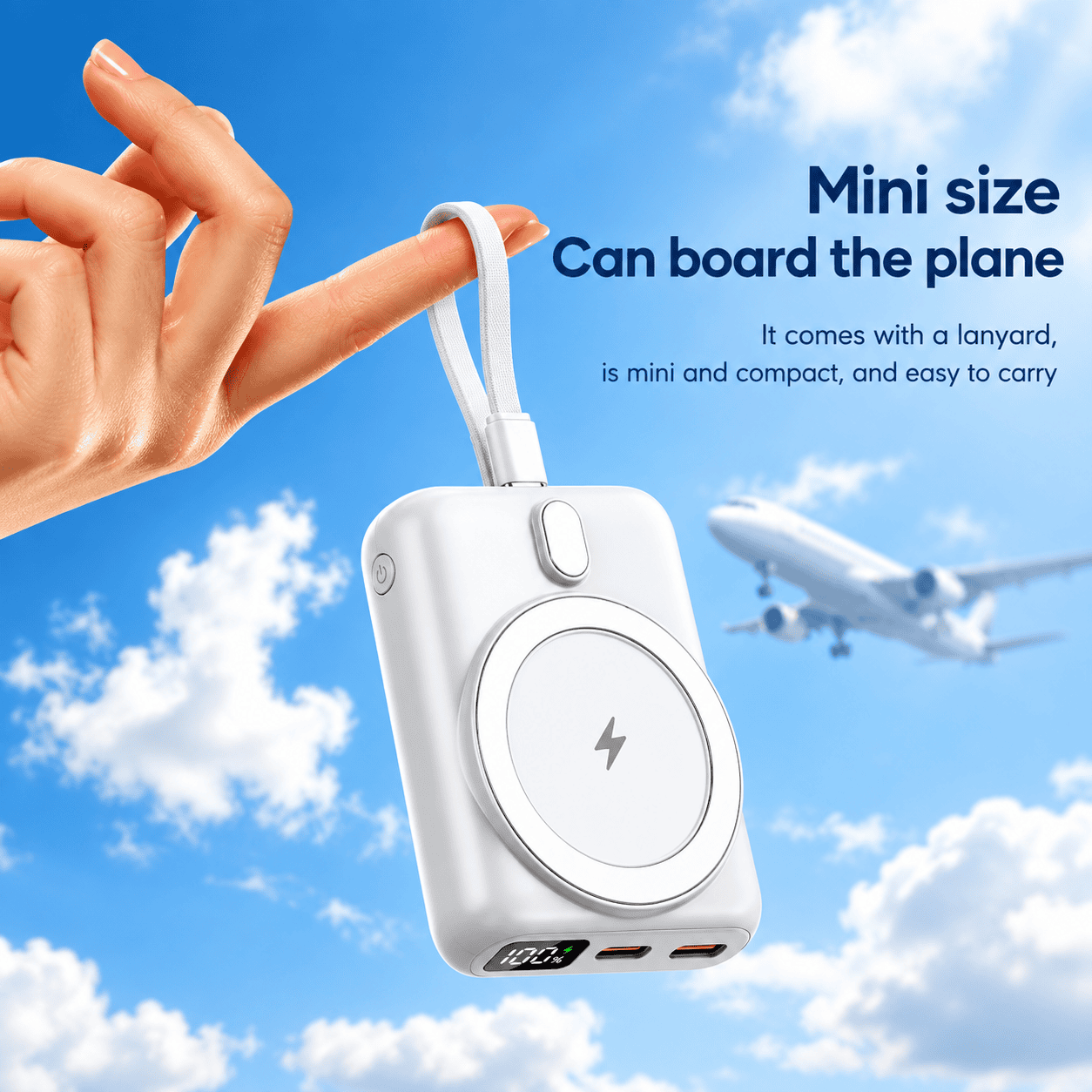 Power Bank Igoma MagSafe de 10000 mAh con carga rápida de 22.5W y conexión USB-C