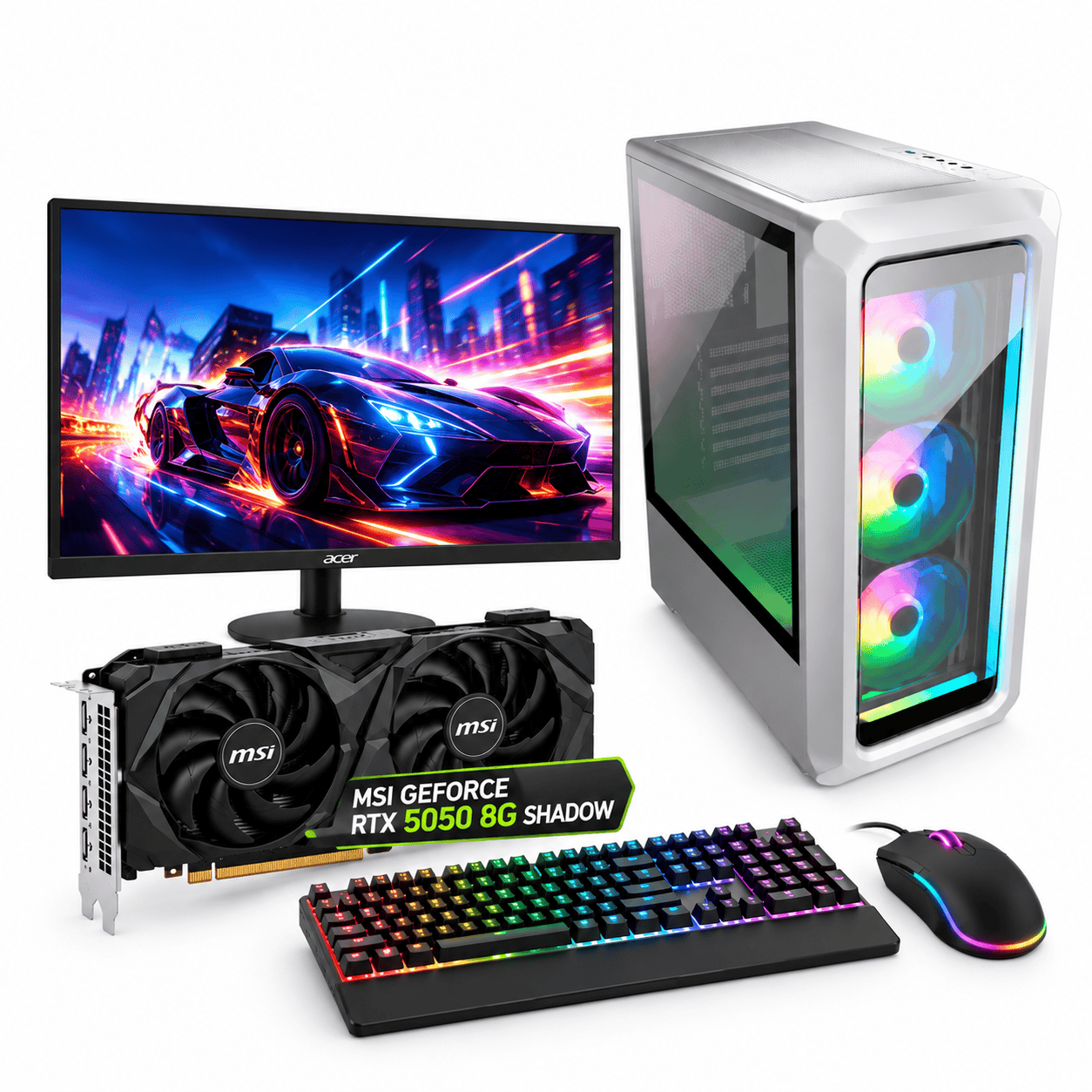 Computador Gamer Power Group G146162KFS0-P Intel Core i5-14600KF NVIDIA RTX 5050 8GB RAM 16GB SSD 512GB