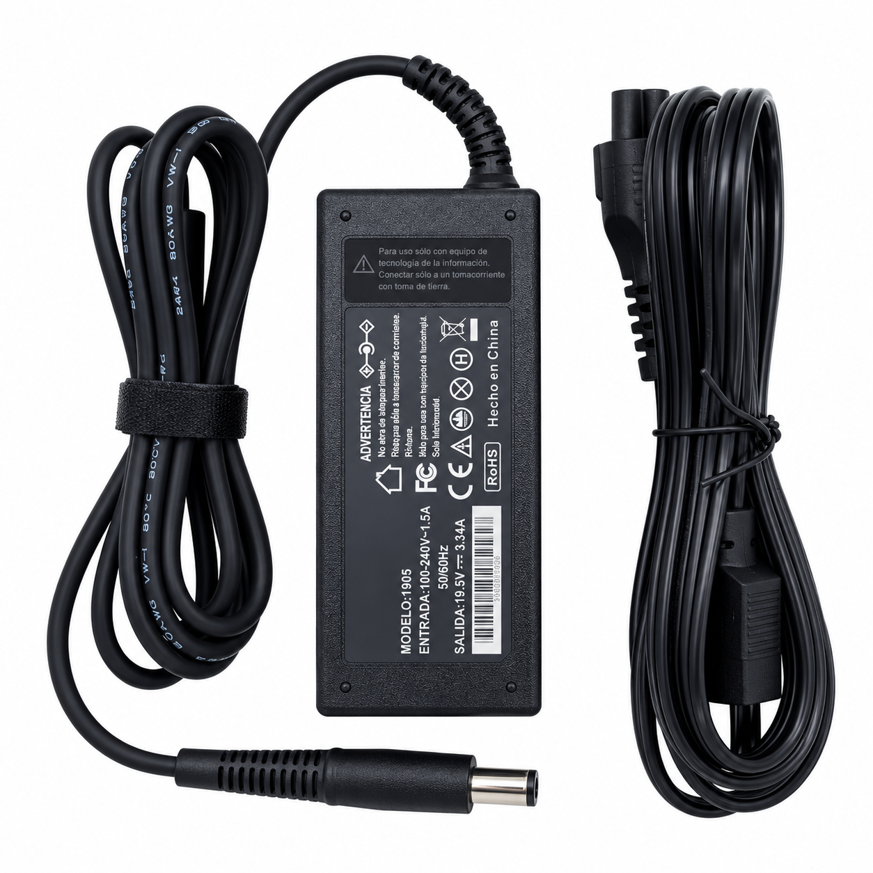 Cargador genérico para portátil Dell 45W 19.5V 2.31A presentación 2 piezas