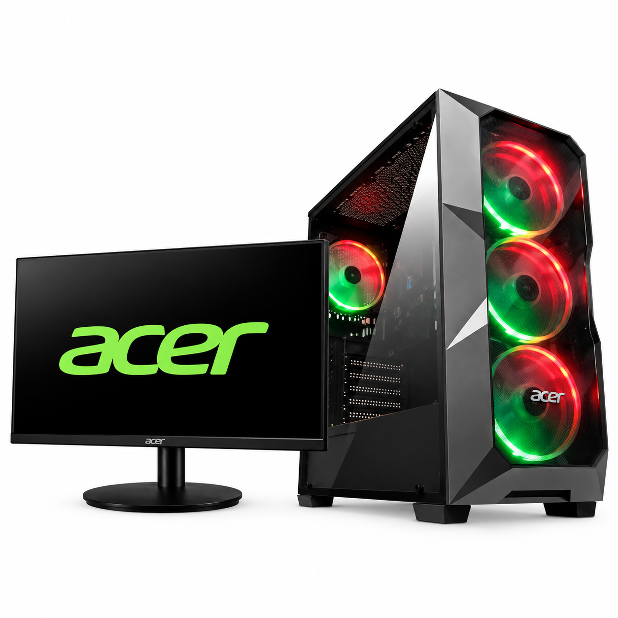 Computador Power Group R56162SKRL Ryzen 5 5600GT 16GB RAM RGB SSD 512GB gabinete L38 con Monitor Acer KA242Y 23.8 pulgadas