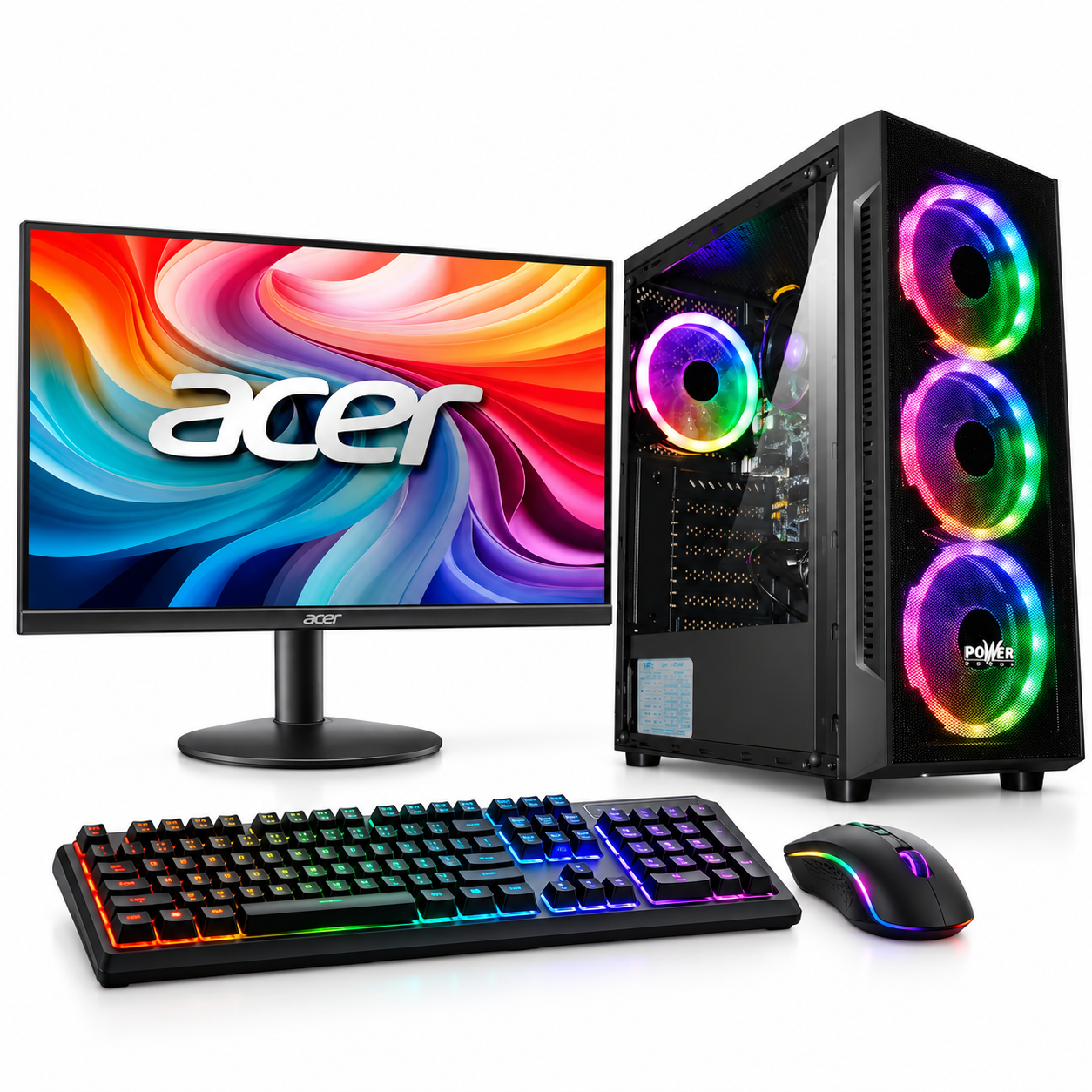 Equipo de escritorio Power Group R56162SK con monitor Acer KA242Y de 23.8 pulgadas