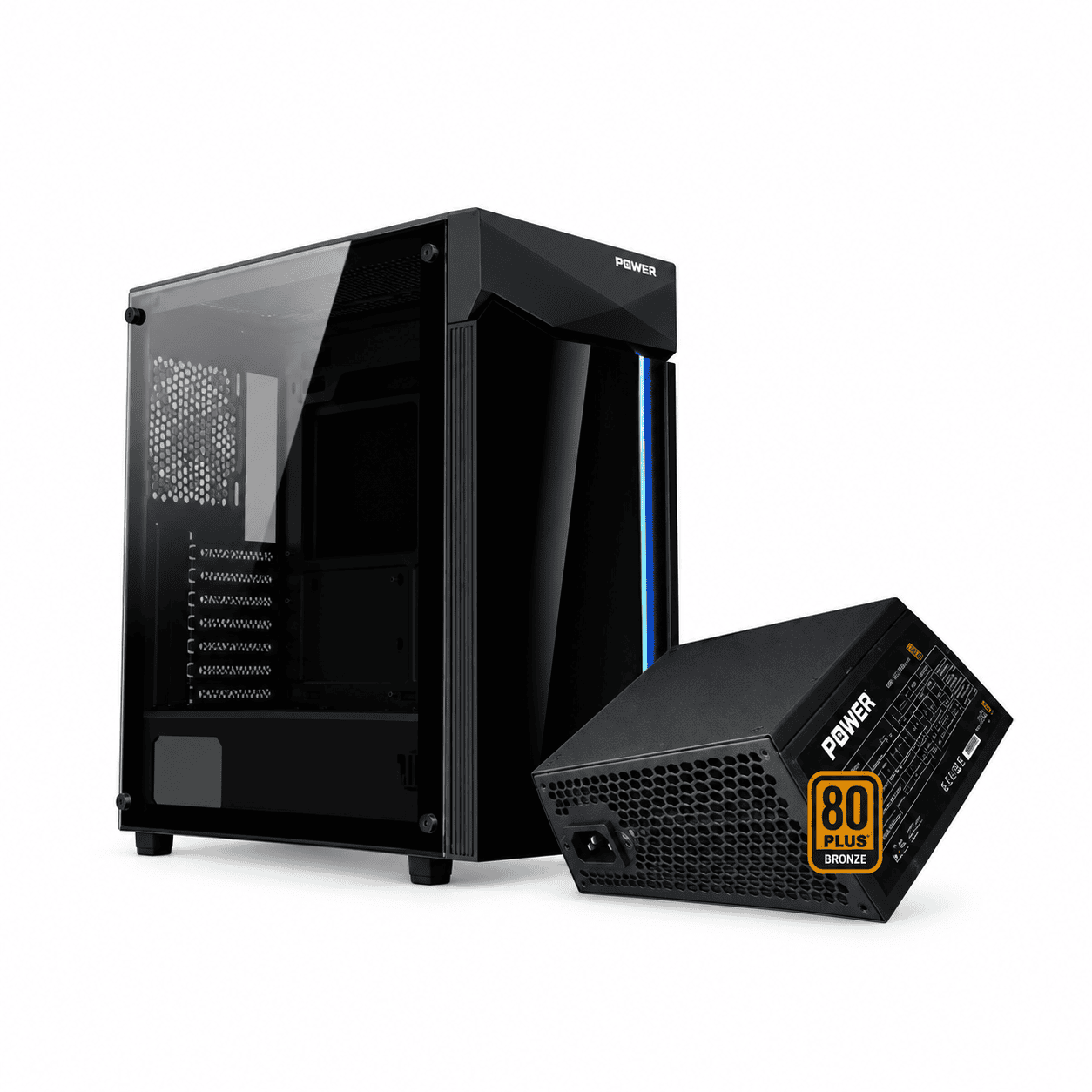 Caja ATX Gigabyte C200 Glass + fuente de poder 600W 80 Plus Bronce