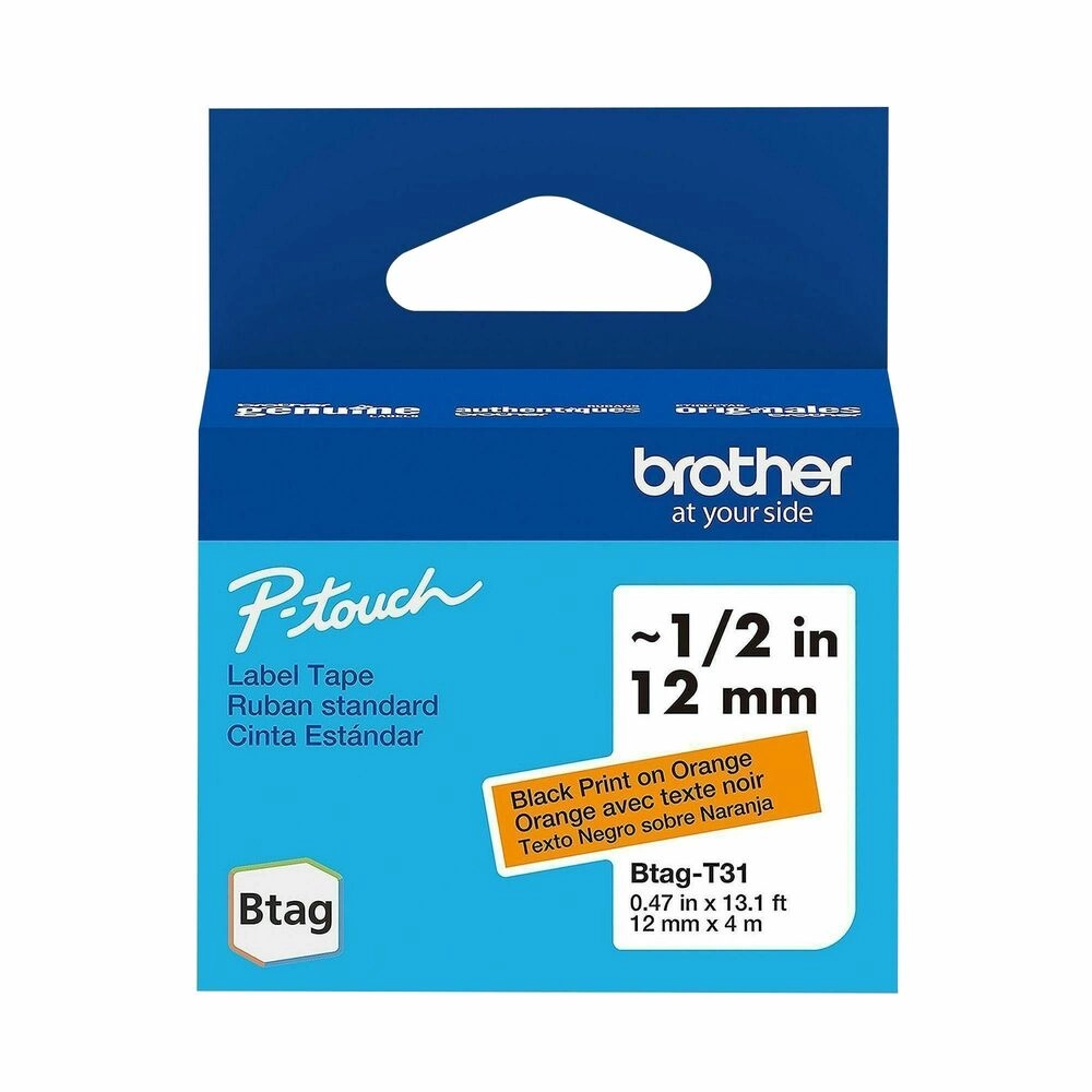 cinta-brother-btagt31-ptouch-12mm-negro-naranja-3.webp Brother BTAGT31 Cinta P-touch 12mm Negro sobre Naranja 4m - Alta visibilidad para etiquetado profesional