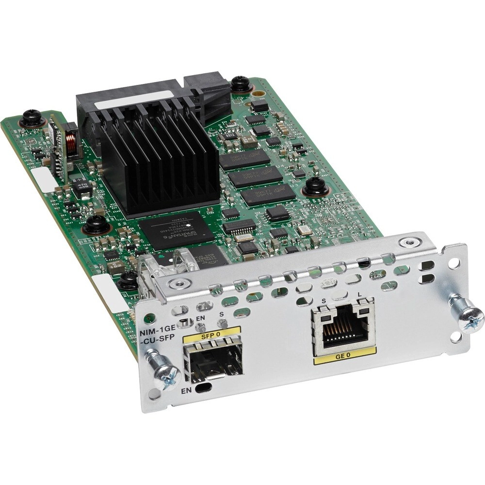 Cisco NIM-1GE-CU-SFP Módulo WAN 1 Puerto GE RJ45/SFP Dual-Mode - Conectividad Gigabit flexible para tu router ISR 4000
